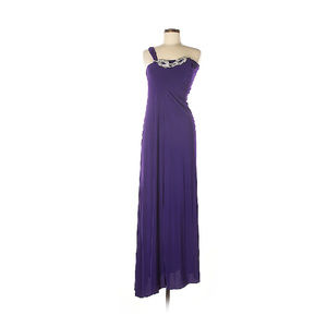 Nightway  Collection Purple Jeweled Cocktail Dress